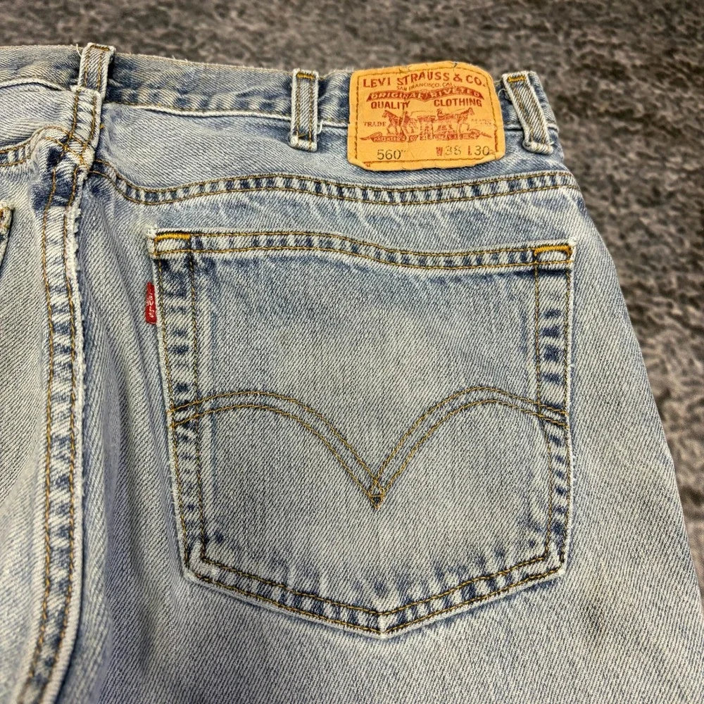 Levi's 560 Jeans Comfort Fit Mens 36x30 Blue Denim Straight Leg VTG Y2K